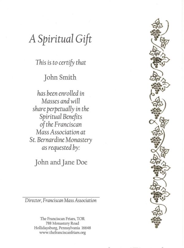 White Leatherette Perpetual Enrollment Folder - Image 2