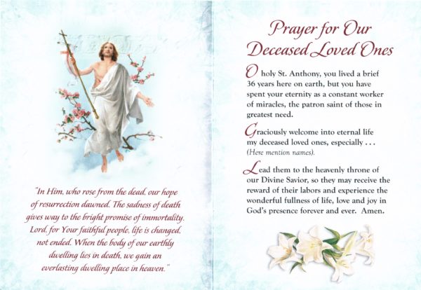 St. Anthony "In Loving Memory" Perpetual Enrollment - Image 2