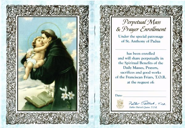 St. Anthony "In Loving Memory" Perpetual Enrollment - Image 3