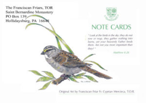 Bird Note Cards - Original Art by Franciscan Friar Cyprian Mercieca, T.O.R.