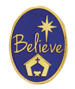 Believe Christmas Pin
