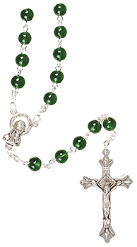 Glass Rosary/6 mm Bead/Green
