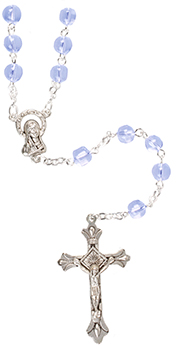 Glass Rosary/6 mm Bead/Light Blue