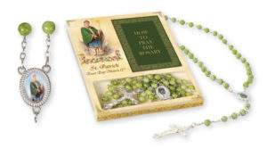 Saint Patrick Glass Rosary & Booklet Set