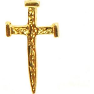 Nail Cross Lapel Pin