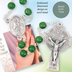Shamrock Rosary - Glass