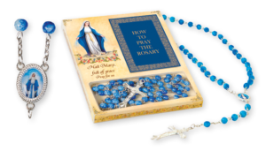 Miraculous Glass Rosary & Booklet Set
