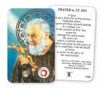 St. Pio Relic Prayer Card