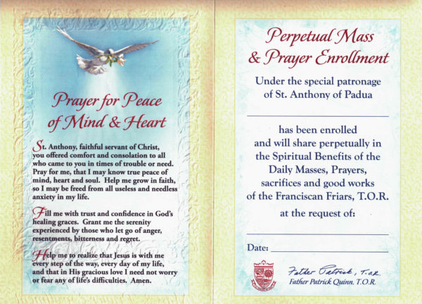 St. Anthony Perpetual Mass & Prayer Enrollment - Image 2