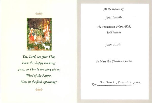 Our Lady of Mount Carmel Nativity Christmas Card - Image 2